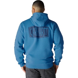 image:imageCarhartt Mens Rain Defender Loose Fit Midweight Logo Graphic SweatshirtHorizon Blue Heather