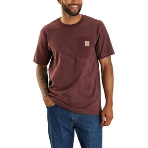image:imageCarhartt Mens Relaxed Fit Heavyweight ShortSleeve Pocket Logo Graphic TShirtPort Stripe