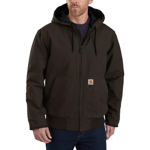 image:imageCarhartt Mens Washed Duck Active JacDark Brown