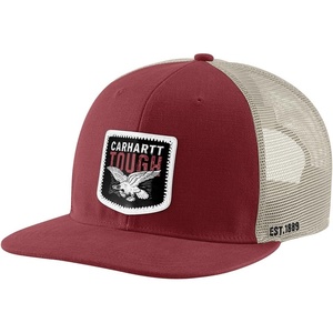 image:imageCarhartt Mens Washed Duck Flat Brim Eagle Graphic CapAmber Terrain