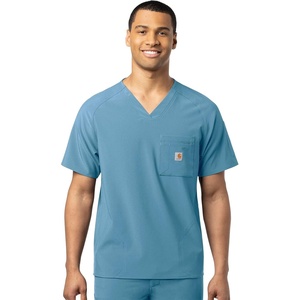 image:imageCarhartt Scrubs C16110 Mens Force CrossFlex Modern Fit Chest PocketAzure Blue