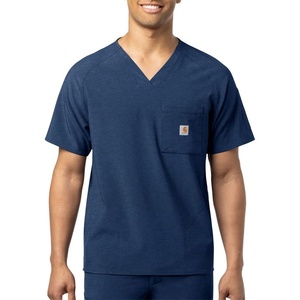 image:imageCarhartt Scrubs C16110 Mens Force CrossFlex Modern Fit Chest PocketNavy Heather