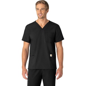 image:imageCarhartt Scrubs Unisex Force Essentials VNeck Tops with 6 PocketsBlack