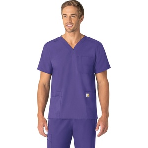 image:imageCarhartt Scrubs Unisex Force Essentials VNeck Tops with 6 PocketsGrape