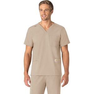 image:imageCarhartt Scrubs Unisex Force Essentials VNeck Tops with 6 PocketsKhaki