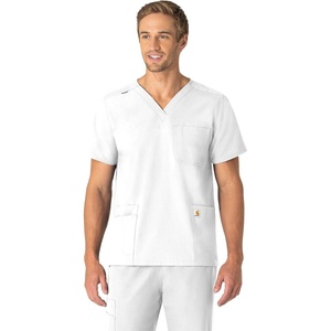 image:imageCarhartt Scrubs Unisex Force Essentials VNeck Tops with 6 PocketsWhite