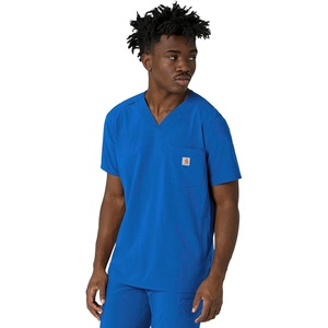 image:imageCarhartt Scrubs for Men Force CrossFlex VNeck Tops with 3 PocketsRoyal