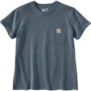 image:imageCarhartt Womens 106903 Womens Loose Fit Heavyweight ShortSleeve Love of LaboIron Blue