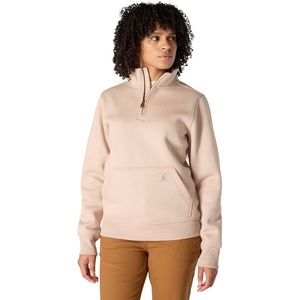 image:imageCarhartt Womens Clarksburg QuarterZip SweatshirtLight Taupe Heather