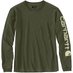 image:imageCarhartt Womens Dearborn Loose LS Logo TShirtBasil Heather