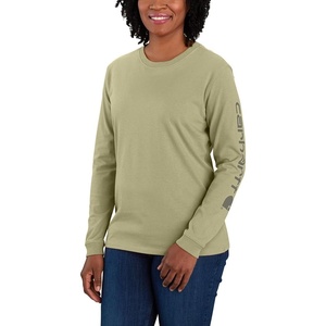 image:imageCarhartt Womens Dearborn Loose LS Logo TShirtDried Clay