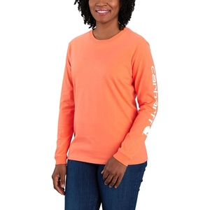 image:imageCarhartt Womens Dearborn Loose LS Logo TShirtElectric Coral