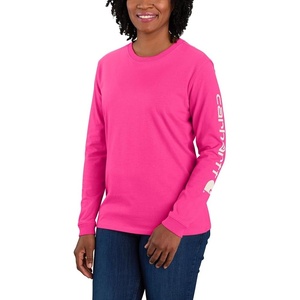 image:imageCarhartt Womens Dearborn Loose LS Logo TShirtPink Glow