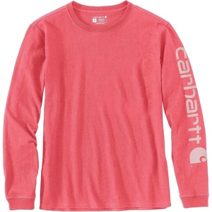 image:imageCarhartt Womens Dearborn Loose LS Logo TShirtPink Salmon Heather