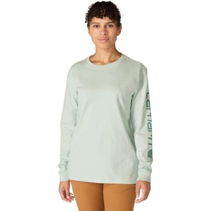 image:imageCarhartt Womens Dearborn Loose LS Logo TShirtSmoked Teal