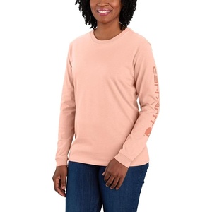 image:imageCarhartt Womens Dearborn Loose LS Logo TShirtTropical Peach