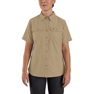 image:imageCarhartt Womens Force Relaxed Fit Lightweight Short Sleeve ShirtDark Khaki