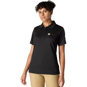 image:imageCarhartt Womens Force Relaxed Fit Lightweight ShortSleeve Pocket PoloBlack