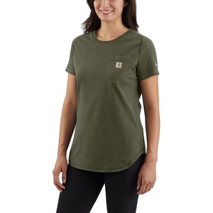 image:imageCarhartt Womens Force Relaxed Fit Midweight Pocket TShirt 105415Basil Heather Closeout