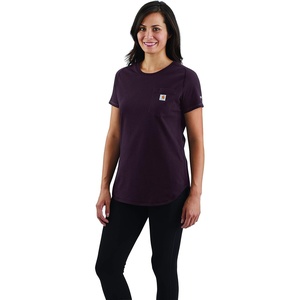 image:imageCarhartt Womens Force Relaxed Fit Midweight Pocket TShirt 105415Blackberry