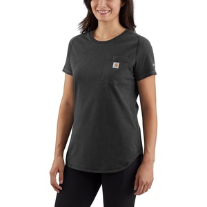 image:imageCarhartt Womens Force Relaxed Fit Midweight Pocket TShirt 105415Carbon Heather