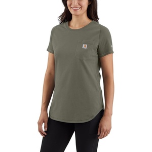image:imageCarhartt Womens Force Relaxed Fit Midweight Pocket TShirt 105415Dusty Olive