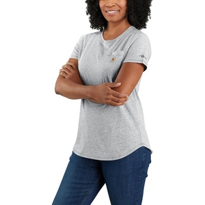 image:imageCarhartt Womens Force Relaxed Fit Midweight Pocket TShirt 105415Heather Gray