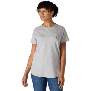 image:imageCarhartt Womens Force Relaxed Fit Midweight Pocket TShirt 105415Heather Grey