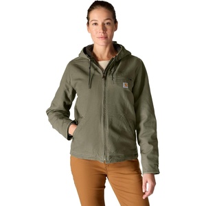 image:imageCarhartt Womens Iconic Washed Duck Sierra JacketPine Green