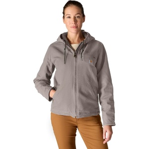 image:imageCarhartt Womens Iconic Washed Duck Sierra JacketTaupe Gray