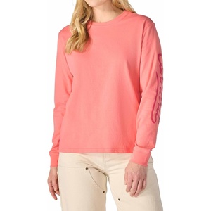 image:imageCarhartt Womens Irvine Loose Ls Logo TShirtFire Coral