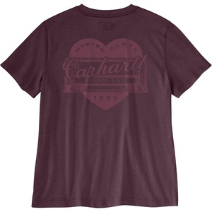 image:imageCarhartt Womens Irvine Relaxed Heritage Heart TShirtDeep Cherrywood
