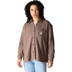image:imageCarhartt Womens Oversizedfit Heavyweight Waffle Knit ShirtSepia