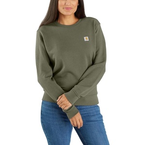 image:imageCarhartt Womens Relaxed Fit Midweight French Terry Crewneck SweatshirtDusty Olive