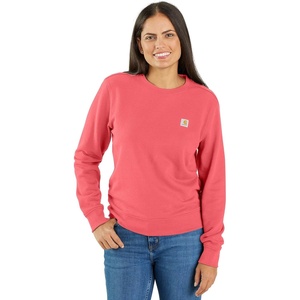 image:imageCarhartt Womens Relaxed Fit Midweight French Terry Crewneck SweatshirtPink Salmon