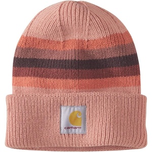 image:imageCarhartt Womens Rib Knit BeanieCameo Brown Stripe