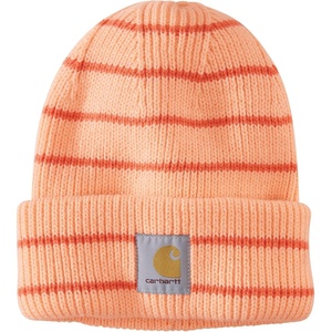image:imageCarhartt Womens Rib Knit BeanieRosewater Stripe