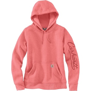 image:imageCarhartt Womens Sawyer Script Logo SweatshirtFire Coral Heather