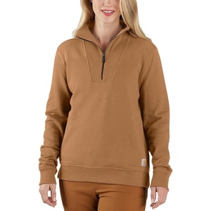 image:imageCarhartt Womens TENCEL Fiber Series HalfZip SweatshirtCarhartt Brown