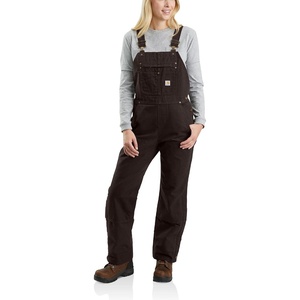 image:imageCarhartt Womens Washed Duck Insulated Bib OverallDark Brown