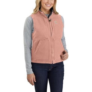 image:imageCarhartt Womens Washed Duck Mock Neck VestCameo Brown