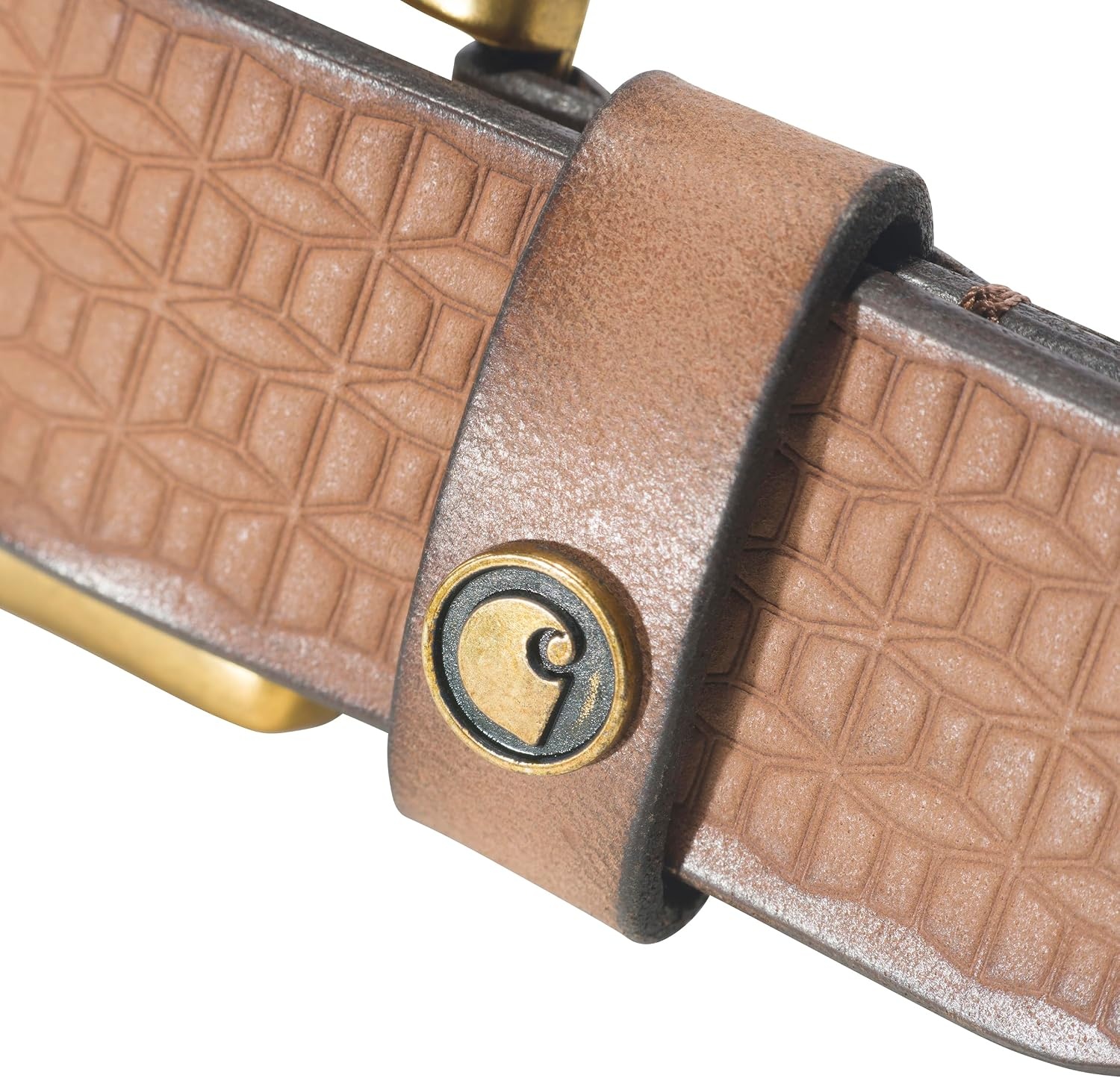 image:imageCarhartt Womens Casual Rugged Belts Available in Multiple Styles Colors amp SizesSaddle Leather Basketweave Brown