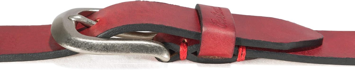 image:imageCarhartt Womens Casual Rugged Belts Available in Multiple Styles Colors amp SizesTanned Leather Continuous Burgundy