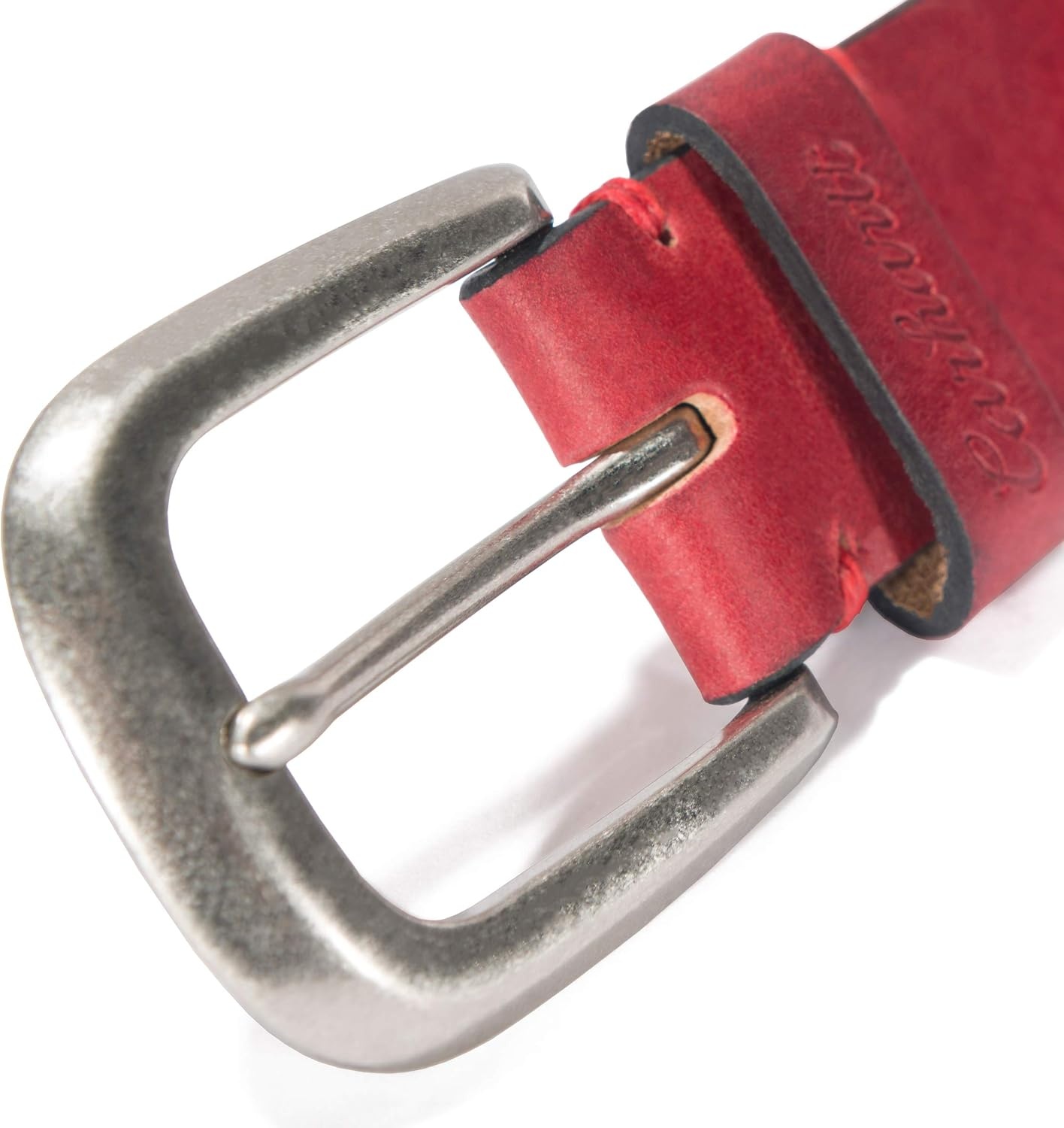 image:imageCarhartt Womens Casual Rugged Belts Available in Multiple Styles Colors amp SizesTanned Leather Continuous Burgundy