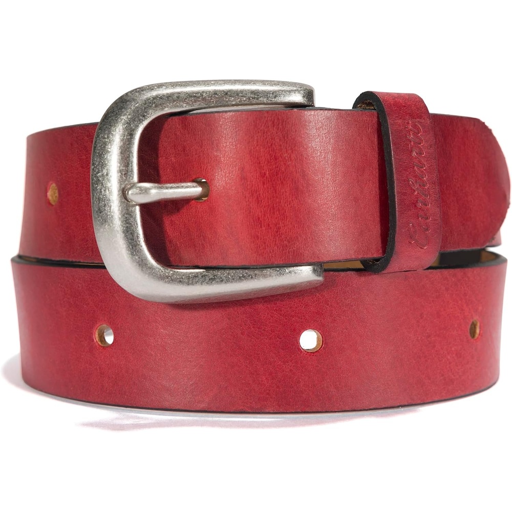 image:imageCarhartt Womens Casual Rugged Belts Available in Multiple Styles Colors amp SizesTanned Leather Continuous Burgundy