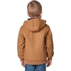 image:imageCarhartt Baby Boys Hooded Jacket  Polyester Blend  Quilted Polyester Brushed TricotLined Main Body  Everyday WearNew Carhartt Brown