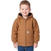 image:imageCarhartt Baby Boys Hooded Jacket  Polyester Blend  Quilted Polyester Brushed TricotLined Main Body  Everyday WearNew Carhartt Brown