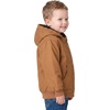 image:imageCarhartt Baby Boys Hooded Jacket  Polyester Blend  Quilted Polyester Brushed TricotLined Main Body  Everyday WearNew Carhartt Brown
