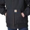 image:imageCarhartt Boys FlannelLined Hooded Canvas Insulated ZipUp Jacket  Polyester Blend  Quilted Polyester Brushed TricotLined Main Body  Everyday WearBlack