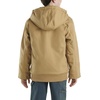 image:imageCarhartt Boys FlannelLined Hooded Canvas Insulated ZipUp Jacket  Polyester Blend  Quilted Polyester Brushed TricotLined Main Body  Everyday WearBrown